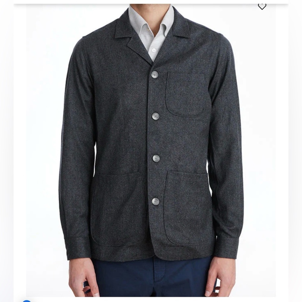 Emanuel Berg wool flannel shirt jacket